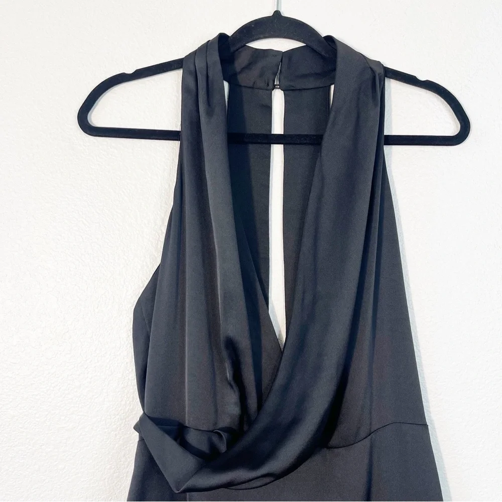 Keepsake The Label Hold Back Maxi Black Dress Size Large Feminine Glam Party